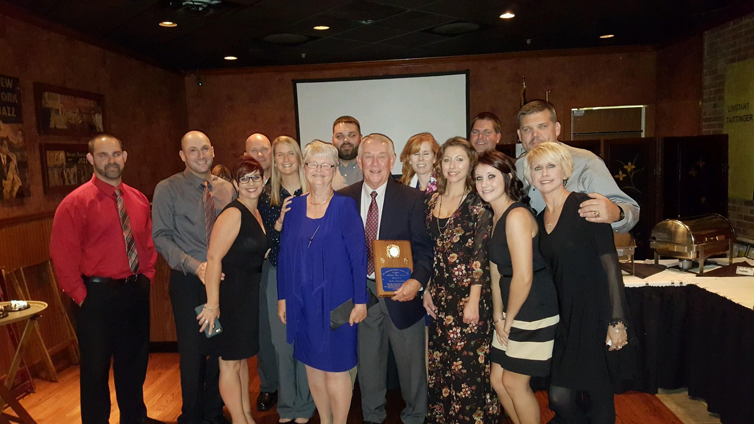 Richard Lindamer Sr. pictured with his proud family members who attended the banquet.